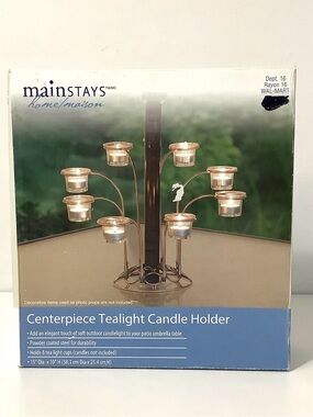 Mainstays 8-Tealight Centerpiece Candle Holder for Patio Umbrella Table New